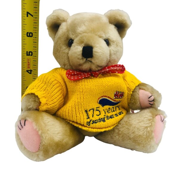 Channel Island Toys Teddy Bear Posable Plush Knit Sweater Yellow Sea Rescues - Picture 10 of 11